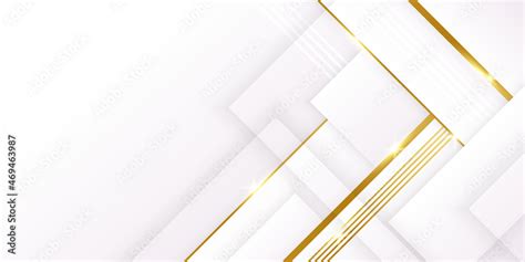 Modern white and gold abstract background. Abstract geometric shape ...