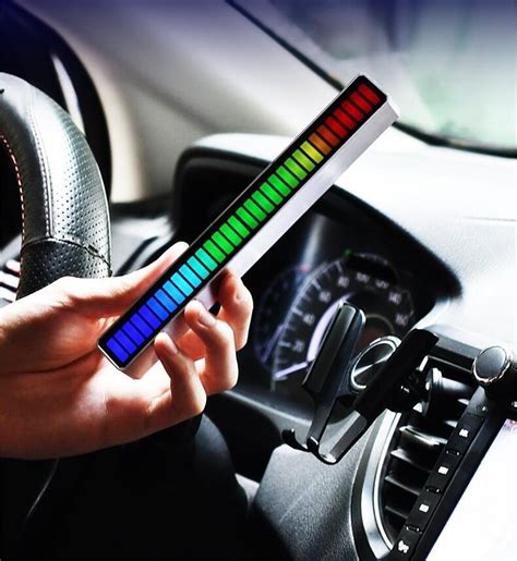 32 LED RGB Sound Control Rhythm Lights 18 Colors Car Home USB Colorful ...