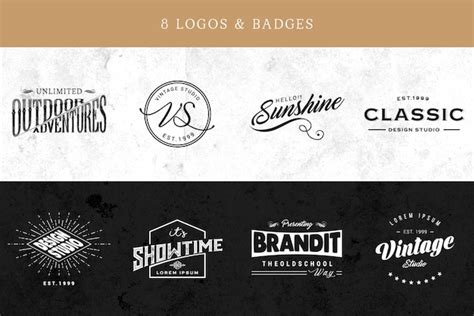 Free PSD | Elegant logo collection