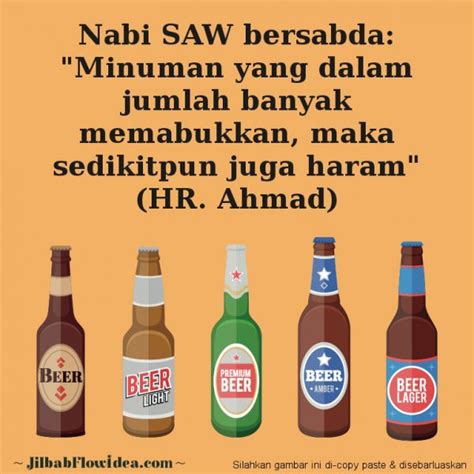 Minum Khamr (Minuman Memabukkan) itu Haram - Jilbab Flow Idea