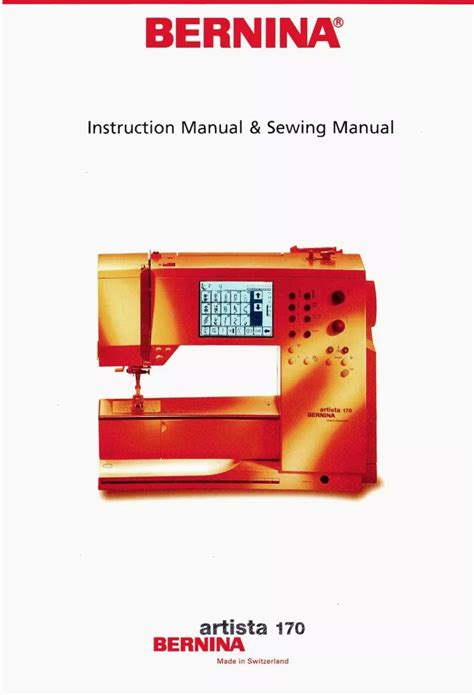 Bernina Artista 170 180 Service Manual, 51% OFF