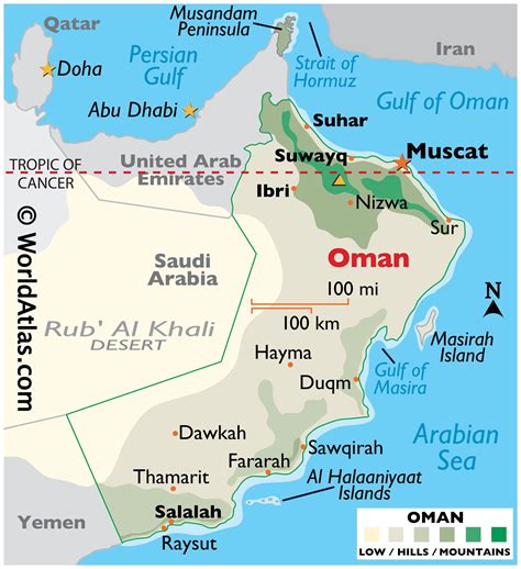 Oman Map / Geography of Oman / Map of Oman - Worldatlas.com