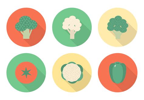 Free Flat Vegetables Vector Icons - Download Free Vector Art, Stock ...