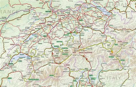 Swiss Train Routes Map