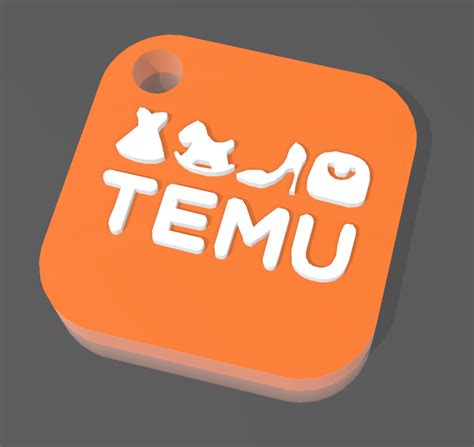 Temu logo keychain by VRsculpts | Download free STL model | Printables.com