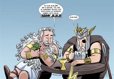 Zeus vs Odin: La apuesta ganadora. Viñeta #MerryFelonies de # ...