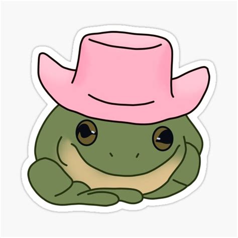 Frog With A Cowboy Hat Stickers | Redbubble