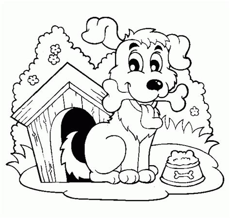 Dog House Coloring Page - Coloring Home