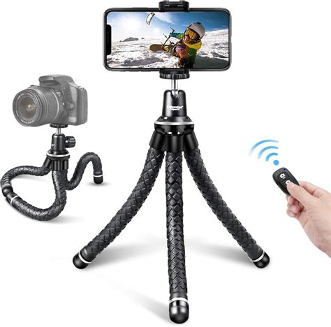 Amazon.com: UBeesize Flexible Cell Phone Tripod, Mini Travel Tripod ...