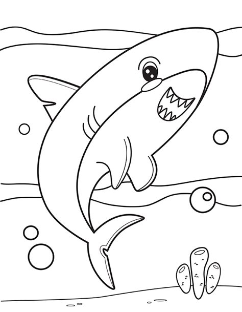 Printable Shark Coloring Pages