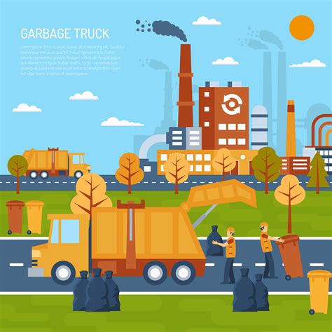 Garbage Truck Concept 478457 Vector Art at Vecteezy