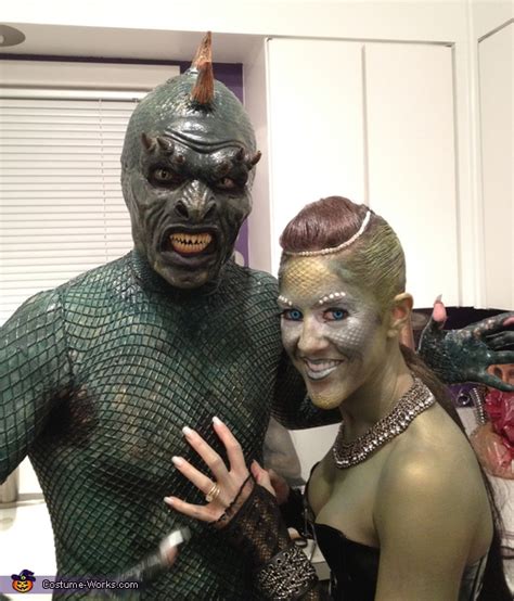 Homemade Lizard Man Couples Costume - Photo 8/10