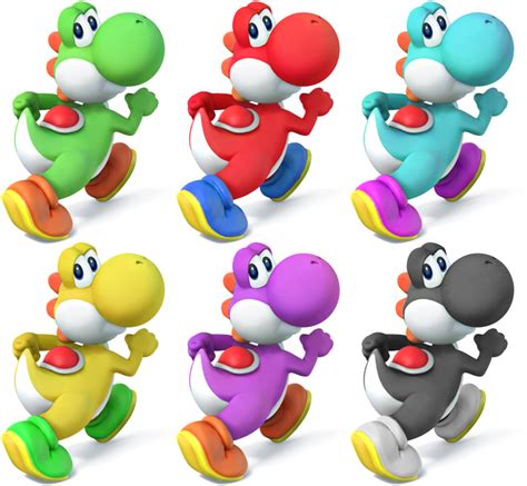 Yoshi SSB4 Recolors by shadowgarion on DeviantArt