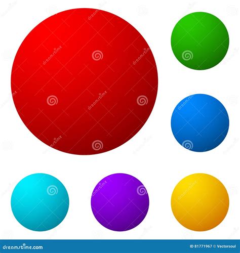 Set of Colorful Button, Icon Shapes, Backgrounds. Stock Vector ...