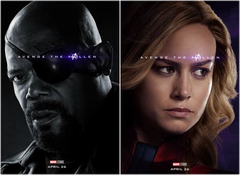 Nick Fury and Captain Marvel ~Avengers: Endgame character posters ...