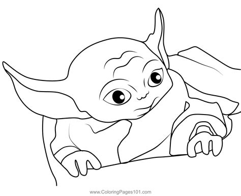 Baby Yoda 3 Coloring Page for Kids - Free Baby Yoda Printable Coloring ...