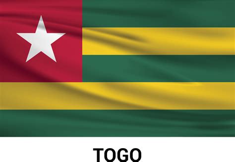 Togo flag design vector 13269220 Vector Art at Vecteezy