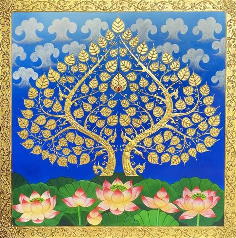 Bodhi Tree Canvas Art Painting | Bodhi tree art, Tree art, Bodhi tree ...