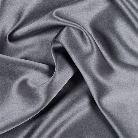 Dark Silver Silk Crepe Back Satin | Stretch satin fabric, Satin fabric ...