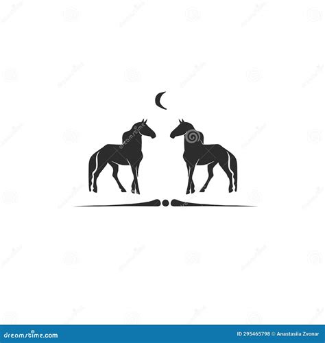 Hand Drawn Vector Abstract Horse Logo Silhouette Illustration. Horse ...