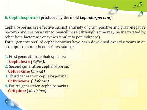 Adverse effects of cephalosporins. Cephalosporins: Generations, Uses ...