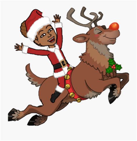 Christmas Disco Party - Bitmoji On Reindeer , Free Transparent Clipart ...