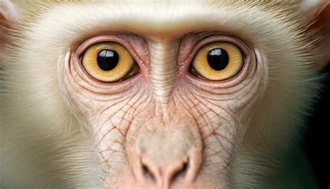 Premium Photo | A close up of a monkey's eyes