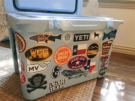 Yeti cooler with Texas stickers #yeticoolerscolors | Yeti stickers ...