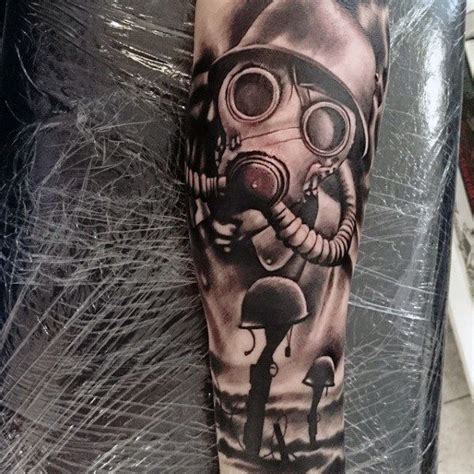 100 Gas Mask Tattoo Designs For Men - Breath Of Fresh Ideas | Gas mask ...