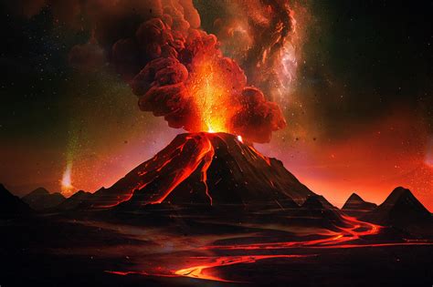 Lava Volcano Eruption