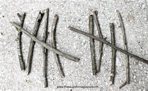 Teach Tally Marks: An Outdoor Math Lesson with Sticks