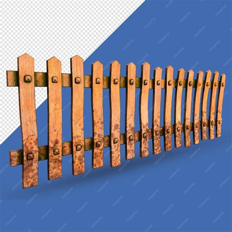 Premium PSD | A wooden fence with realistic texture