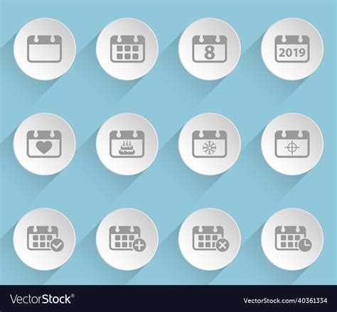 Calendar web icons Royalty Free Vector Image - VectorStock