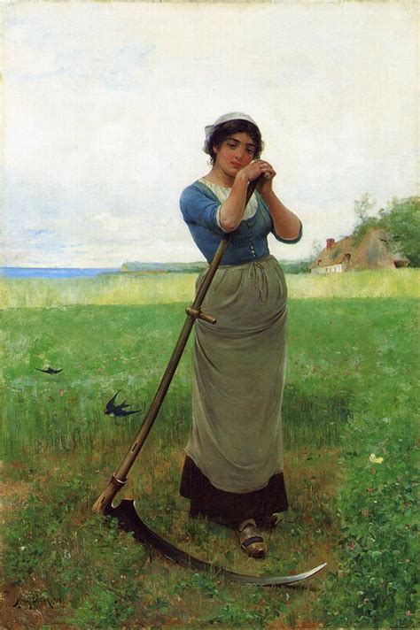 Great Painters Art Galleries: The Peasant Girl. Henry Bacon Art Gallery.