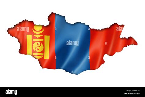 Mongolia flag map Stock Photo - Alamy