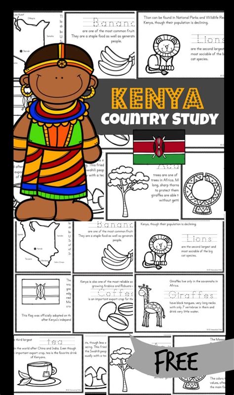 FREE Kenya For Kids Printable Book Mini Reader