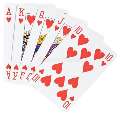 Royal flush, poker hands stock photo. Image of isolated - 4086486