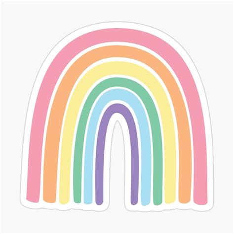 Rainbow Pastel Kawaii Cute Aesthetic Sticker by candymoondesign ...