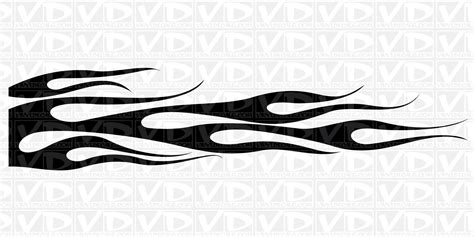 VinylDecals.com | Side Flame Vinyl Decal Sticker