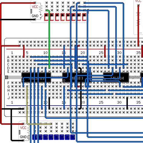 Schematic design of the circuit, drawn in a breadboard. | Download ...