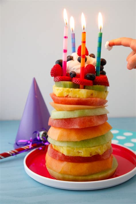 Fruit Tower Birthday Cake - Weelicious