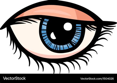 Eye clip art cartoon Royalty Free Vector Image