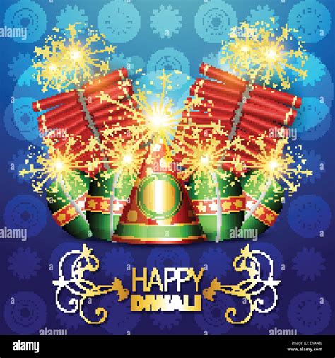 vector diwali crackers background illustration Stock Vector Image & Art ...