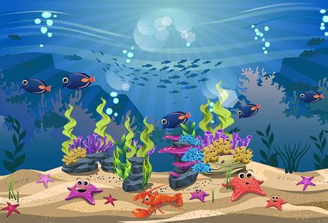 Under The Sea Cartoon Background, Underwater Cartoon HD wallpaper | Pxfuel