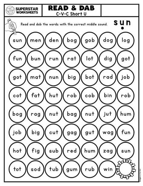 Kindergarten Phonics Worksheets