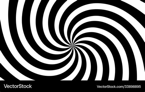 Black and white spiral swirl radial background Vector Image