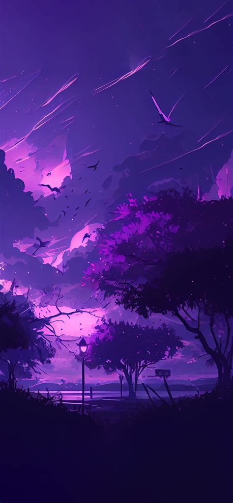 Purple Aesthetic Anime Background Wallpapers - Purple Wallpaper