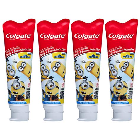 Colgate Kids Toothpaste with Anticavity Fluoride, Minions (4 Pack ...