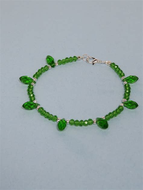 Peridot Bracelet, Genuine Natural Peridot Gemstone Bracelet, Clasp or ...