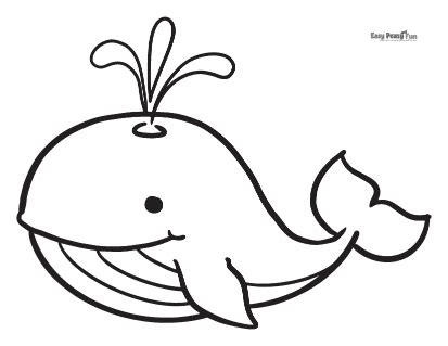 Whale Coloring Pages - 30 Printable Sheets - Easy Peasy and Fun